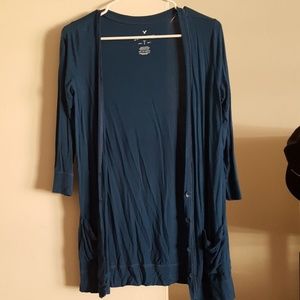 Light weight blue button down cardigan